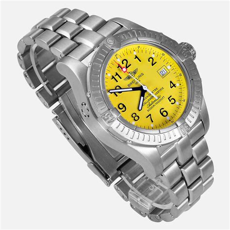 breitling watch yellow dial|Breitling avenger seawolf yellow dial.